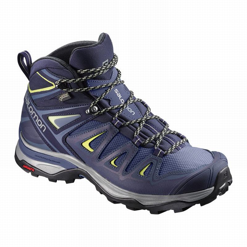 Salomon X ULTRA 3 WIDE MID GORE-TEX Botas De Montaña Mujer - Azules - Colombia (17369-ICRV)